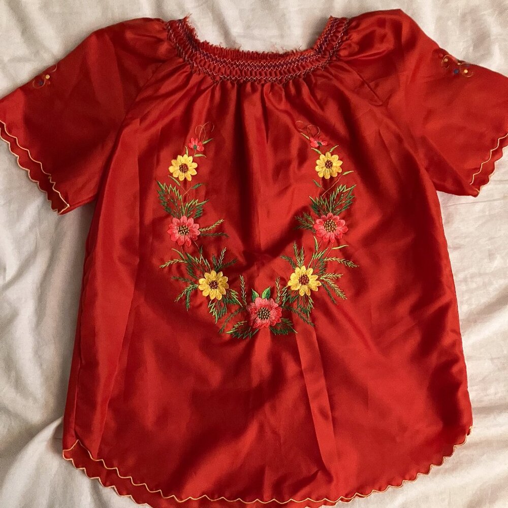Floral vintage handmade blouse